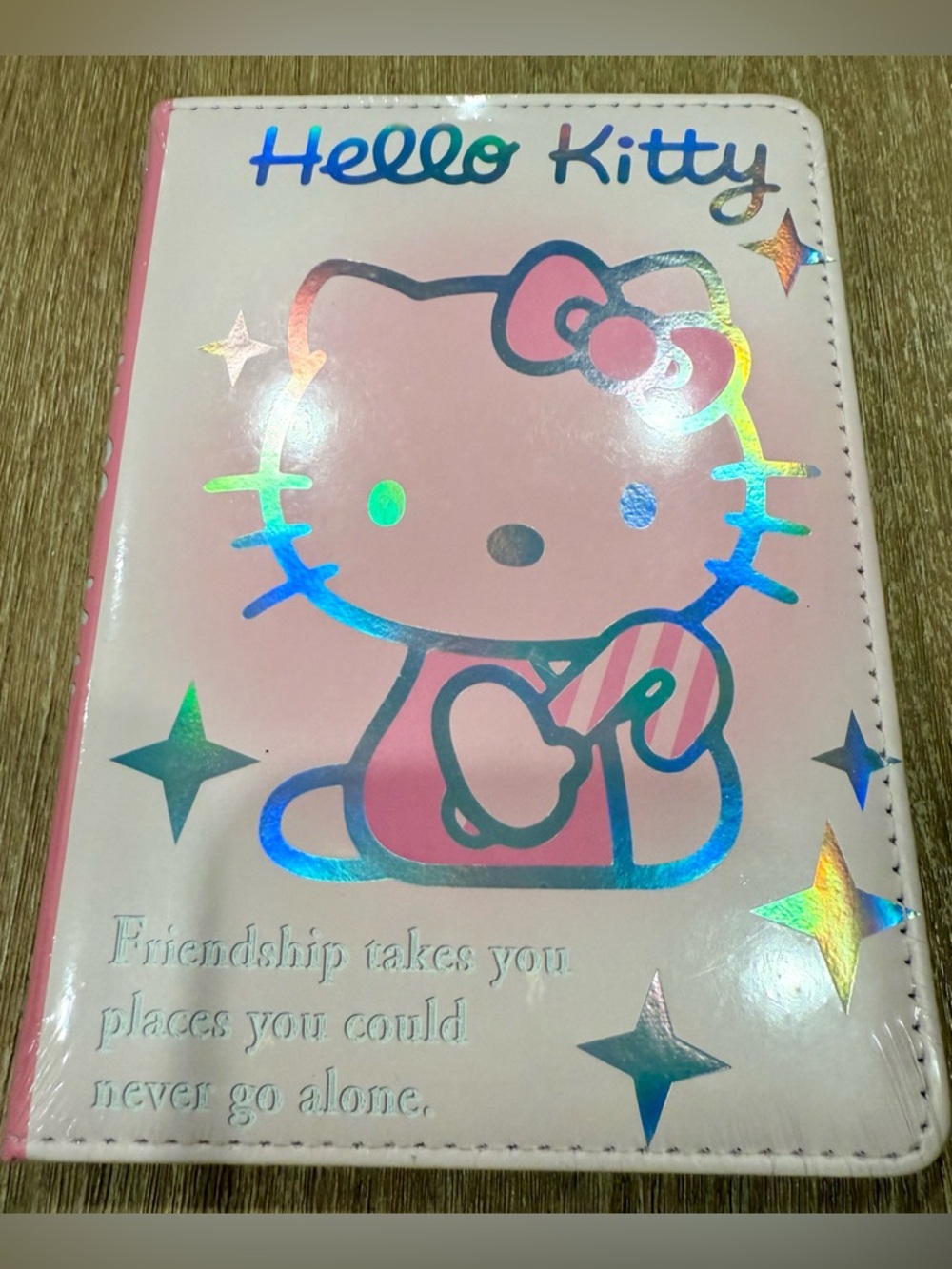 Hello Kitty Pink Holographic Rainbow Hardcover Accent Journal